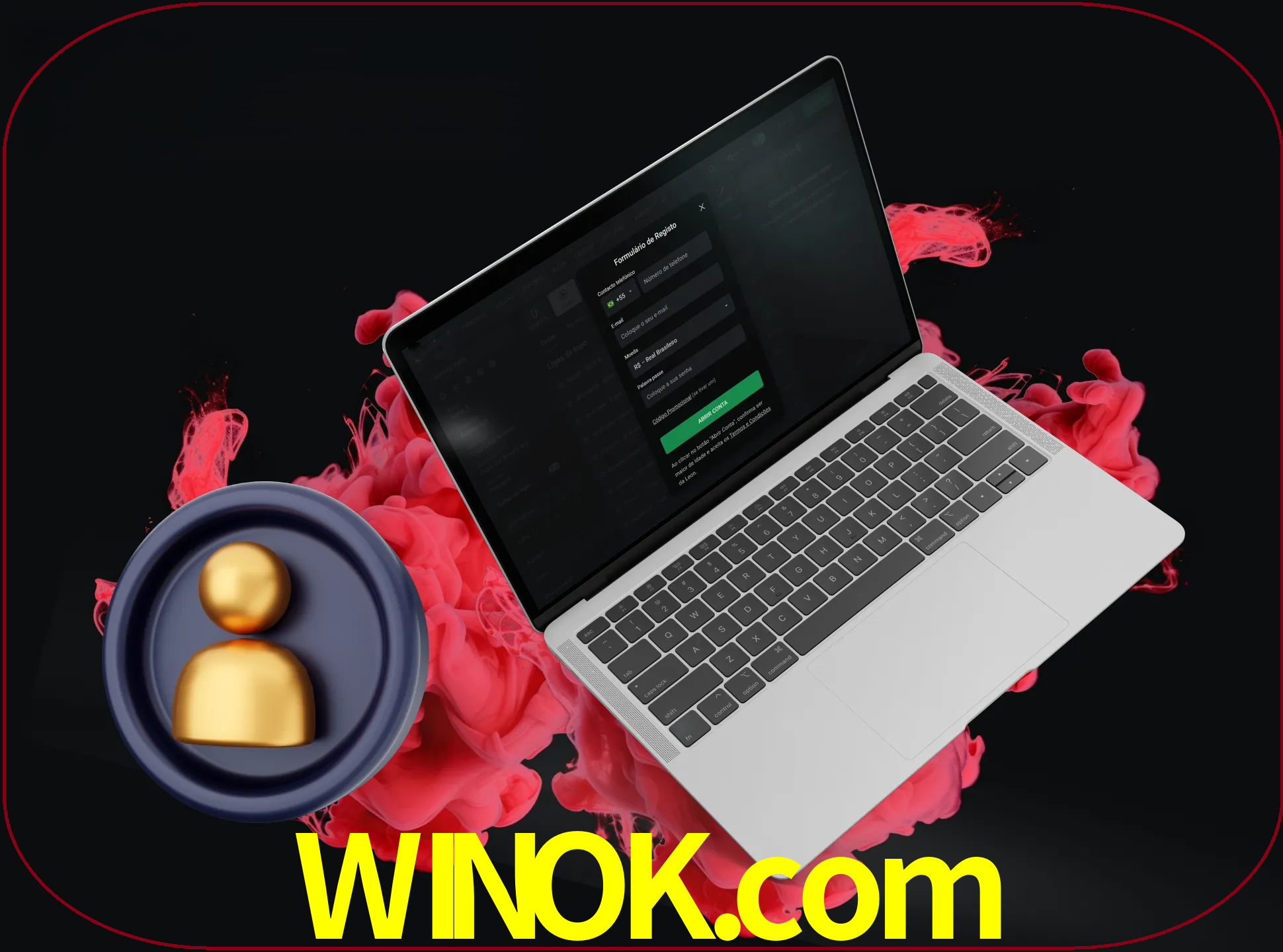 No cabeçalho do site winok, clique no botão que o levará a um formulário especial onde terá de introduzir as suas informações actuais.