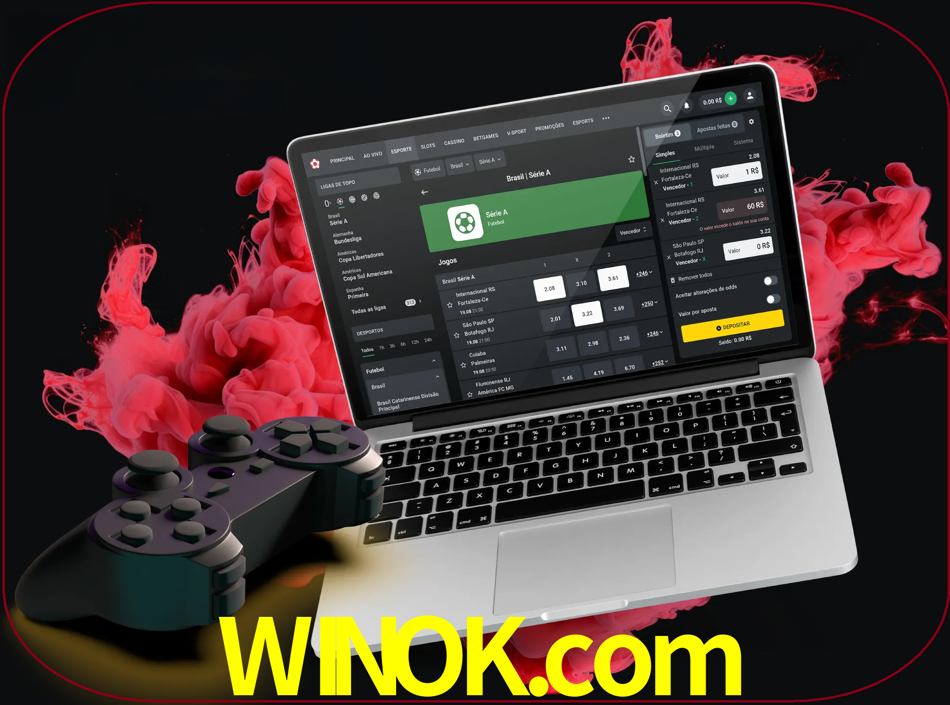 Visite a secção especial de jogos de vídeo em winok para descobrir em que jogos pode apostar e ganhar muito dinheiro.