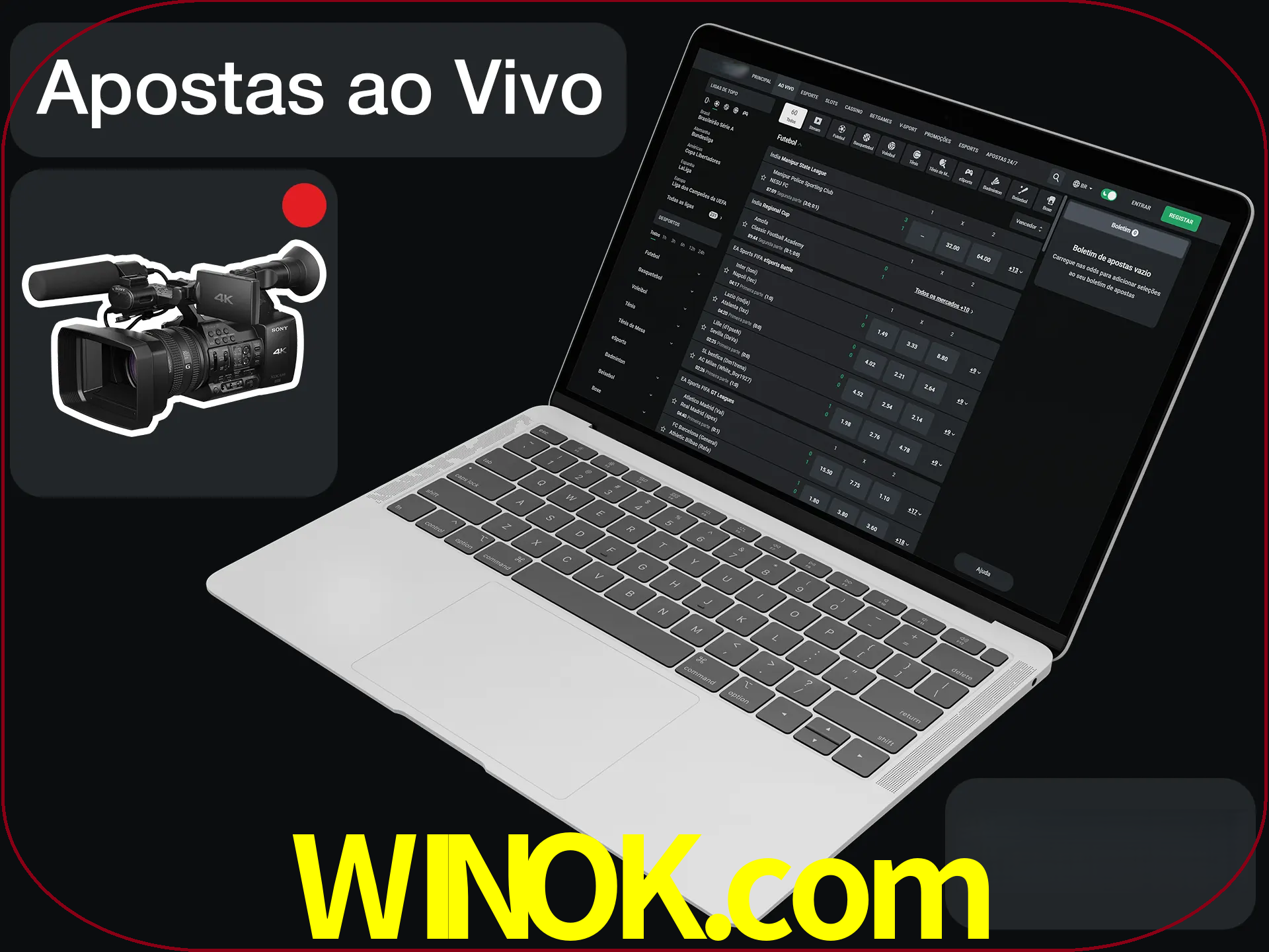 Aposte em formato ao vivo em nosso site.